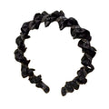 Forest Black Wrapped Headband – 2026 Elegant Anti-Slip Teeth Design